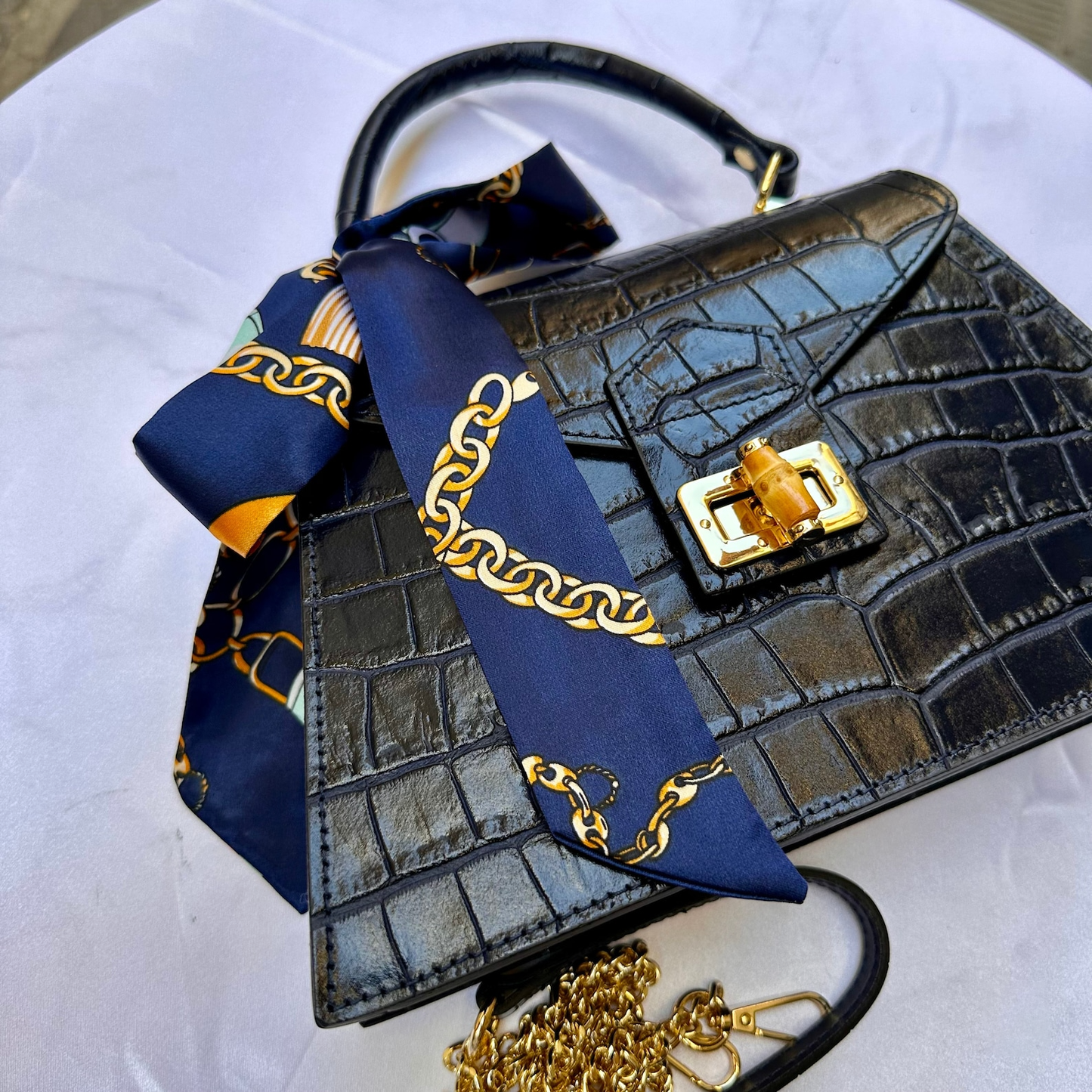 Italian Leather Tote Handbag