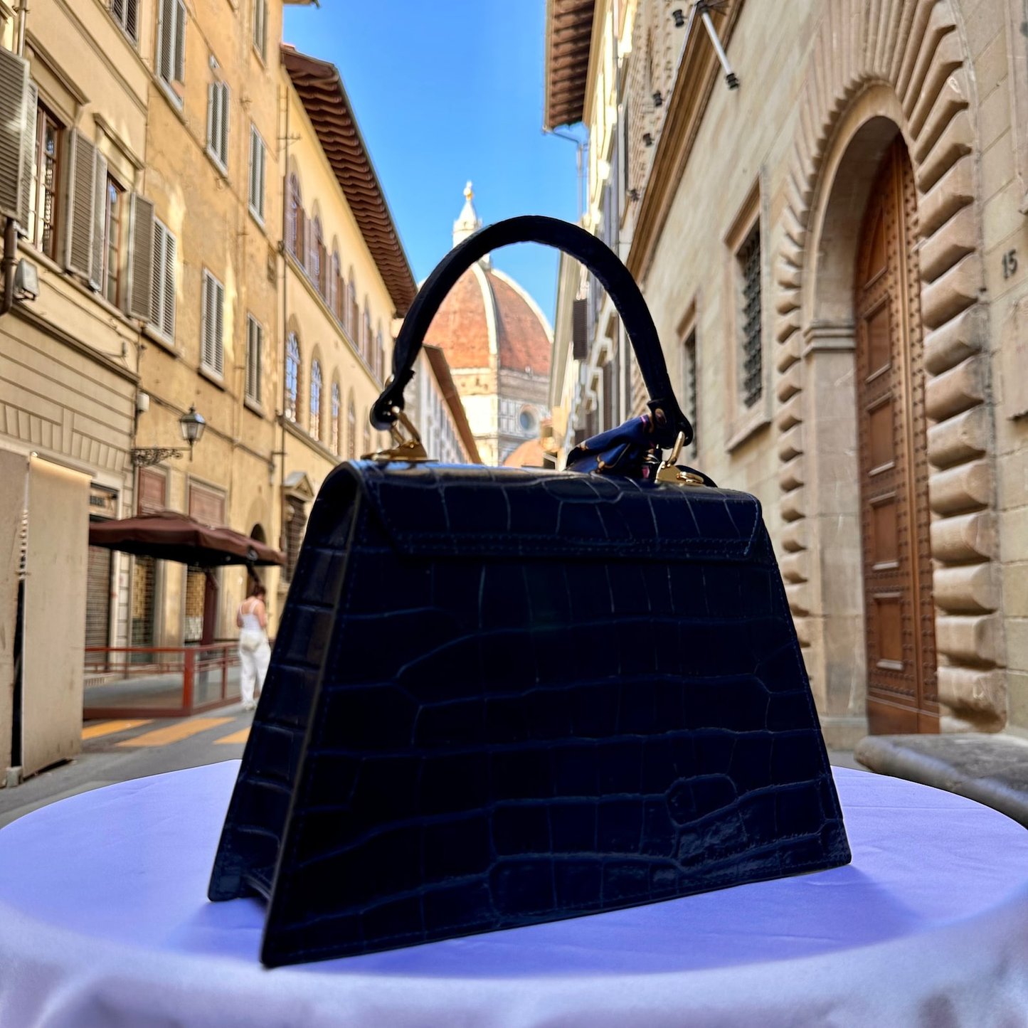 Italian Leather Tote Handbag