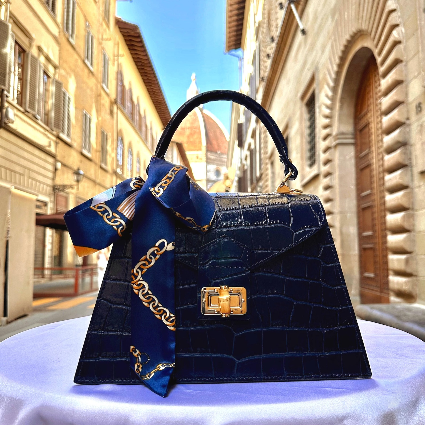Italian Leather Tote Handbag